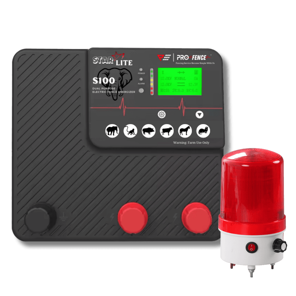 StarLite S100 Electric Fence Energizer with Alarm Accessory