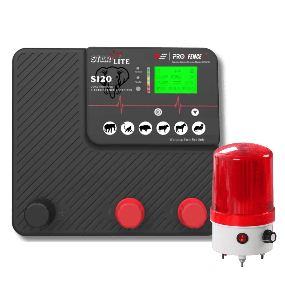 StarLite S120 Electric Fence Energizer with Alarm Accessory