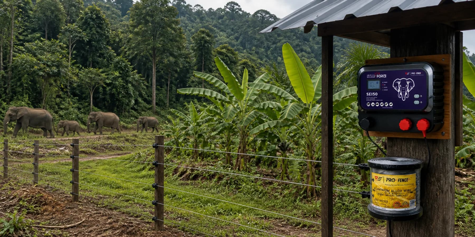 Electric fence installation suited to farms in Endau