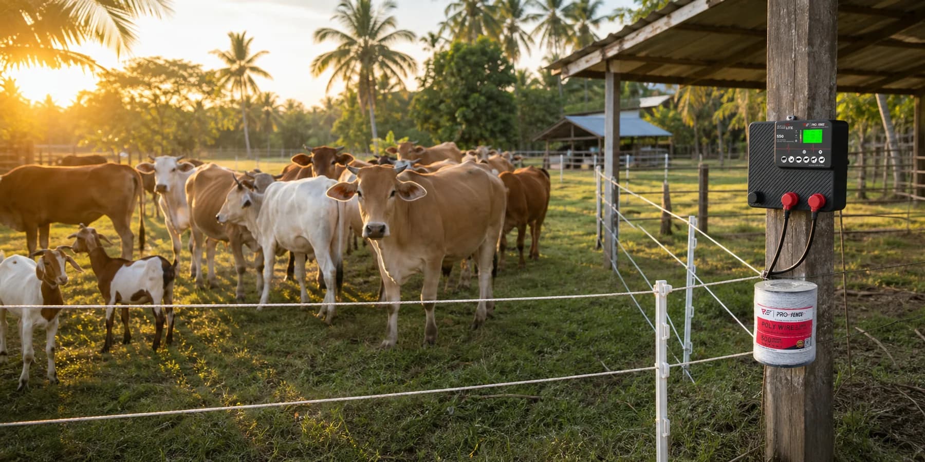 Electric fence installation suited to farms in Simpang Renggam