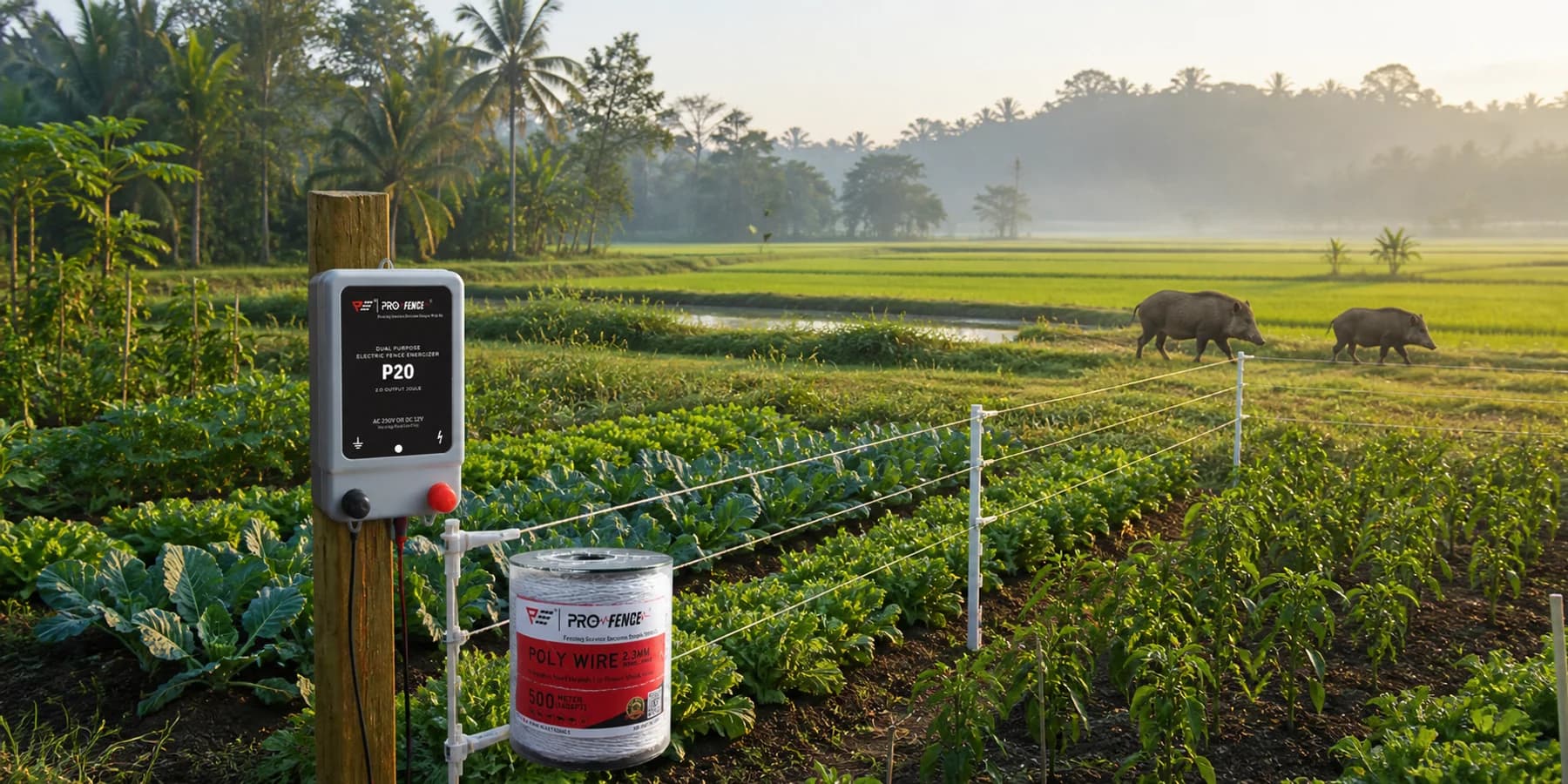 Electric fence installation suited to farms in Perlis
