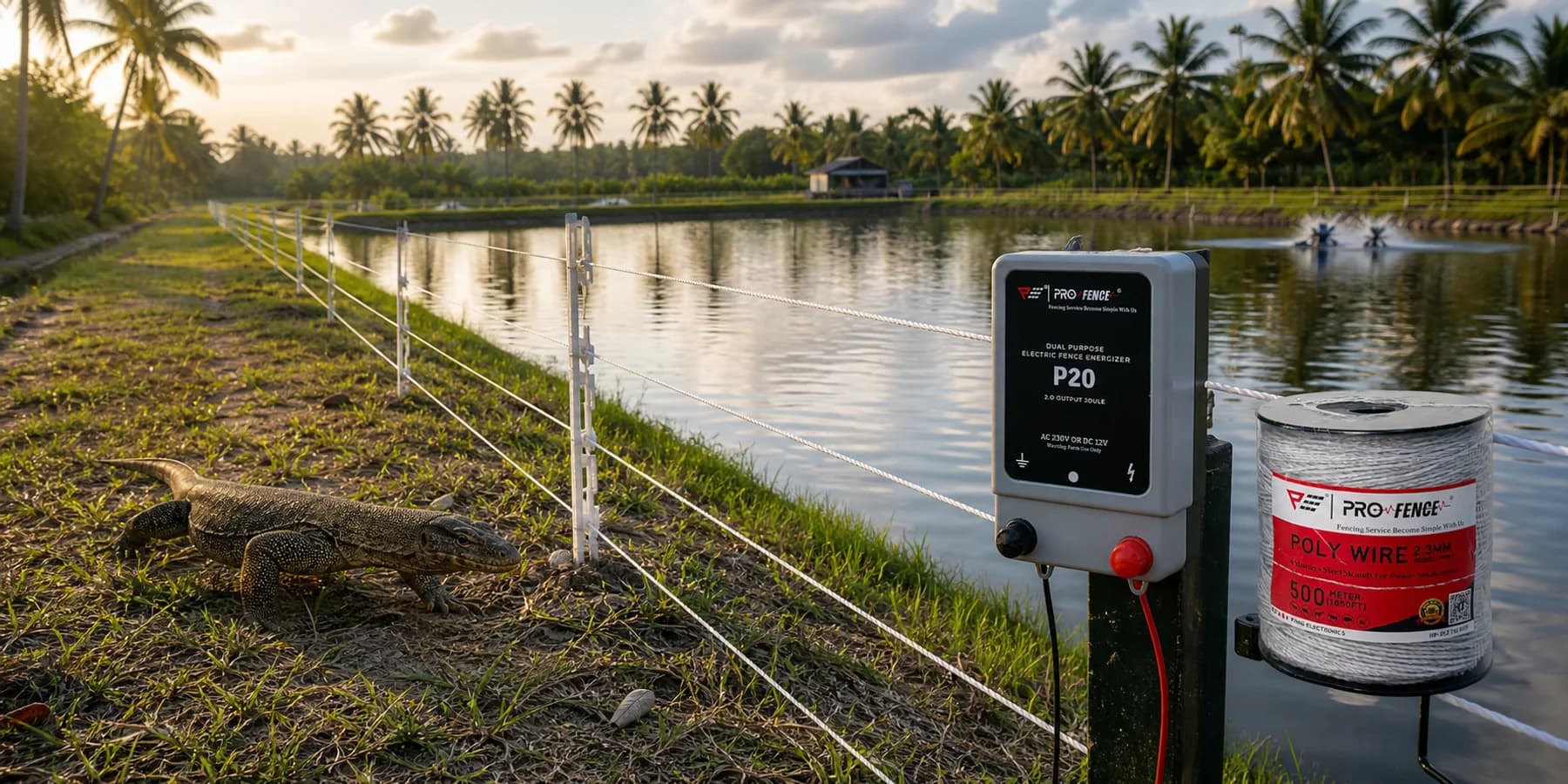Electric fence installation suited to farms in Mersing