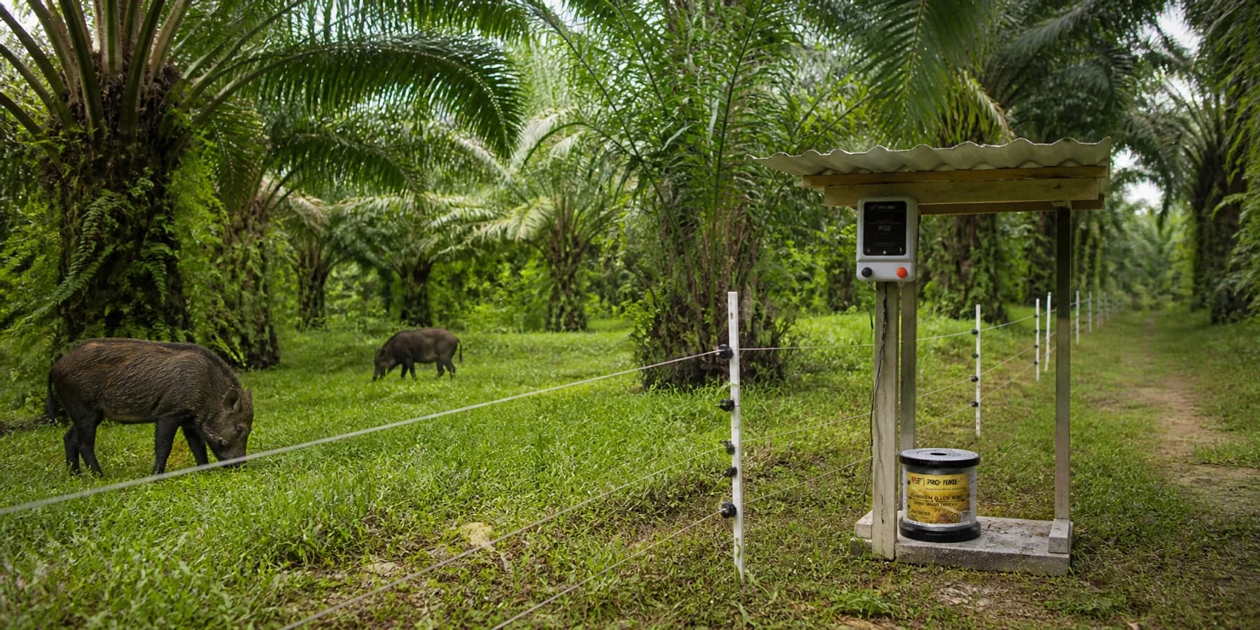 Electric fence installation suited to farms in Kelapa Sawit (Kulai)
