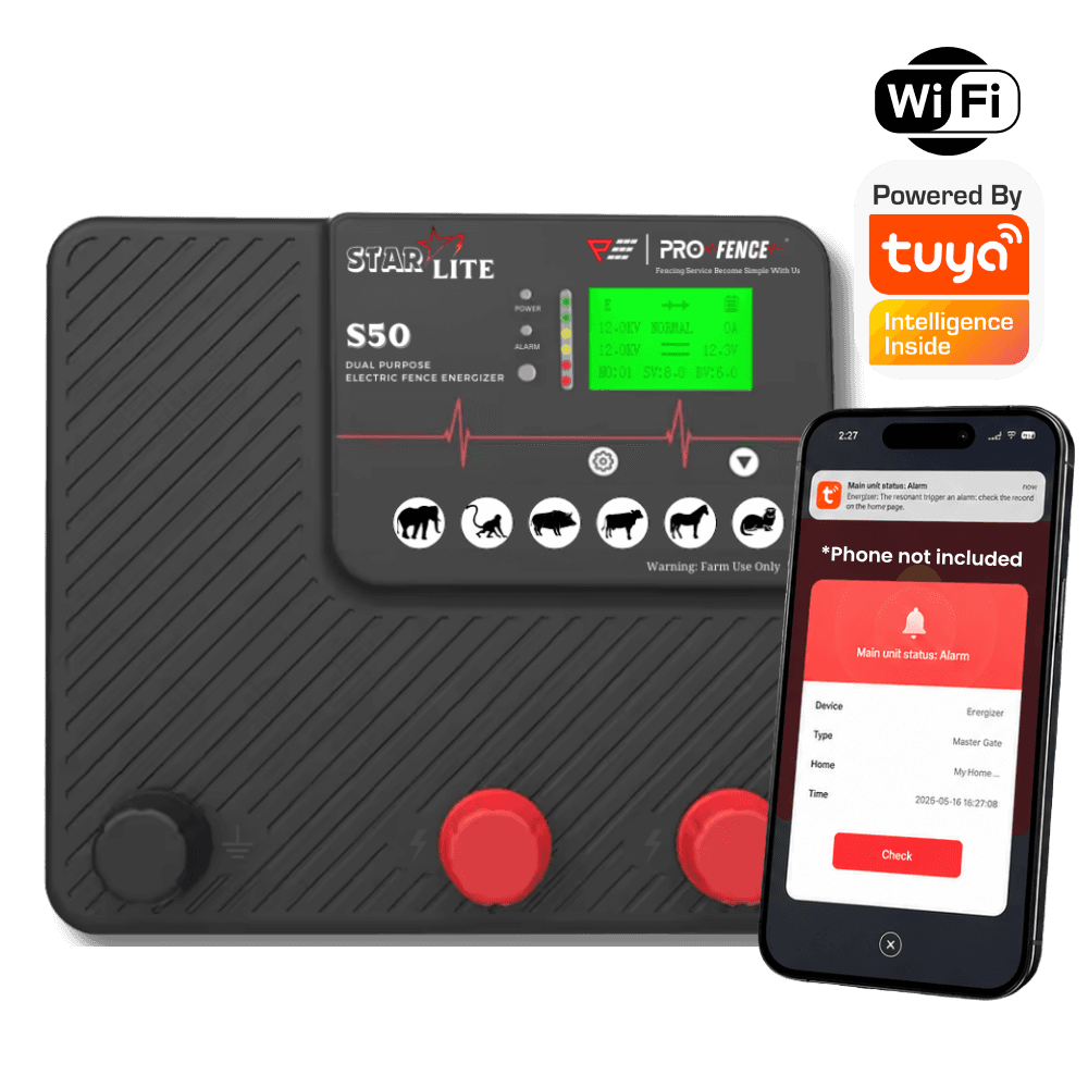 StarLite S50 5 J Smart Wi‑Fi Tuya Electric Fence Energizer